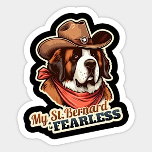 Cowboy St. Bernard Sticker